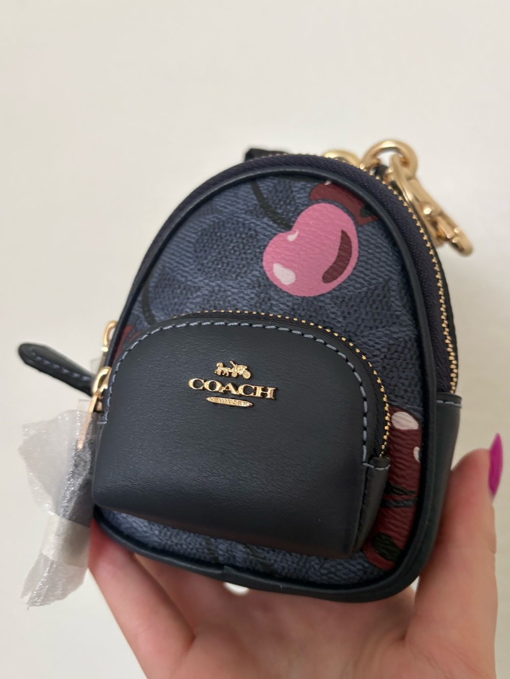 Coach Mini Cherry Backpack bag charm